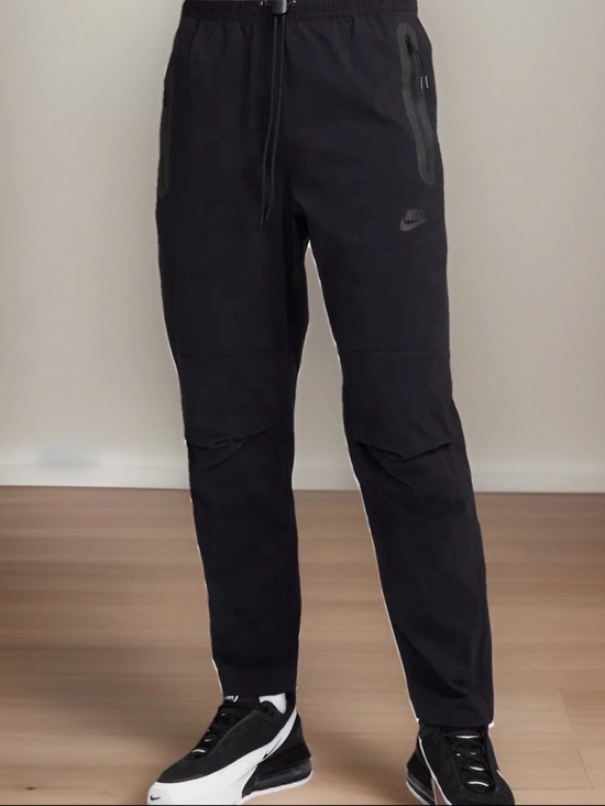 Nike Other - NIKE Pants Mens Small Black Tech Drawcord Waist Zipper Pockets Lightweight Track